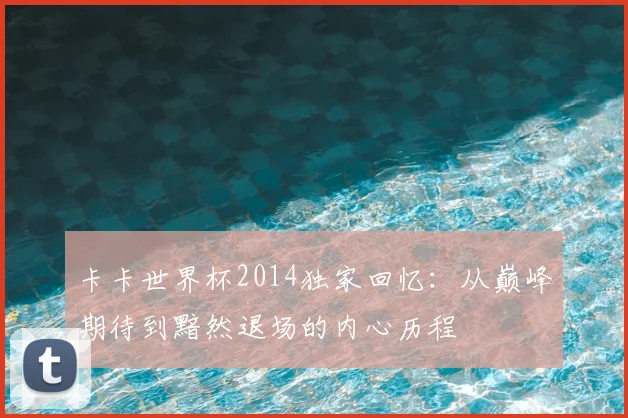 卡卡世界杯2014独家回忆:从巅峰期待到黯然退场的内心历程